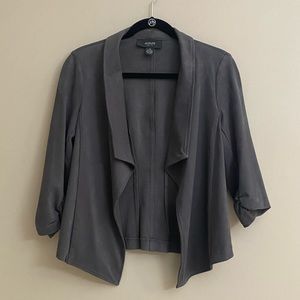 ALFANI Faux Suede Draped Jacket.  Size Petite Medium.